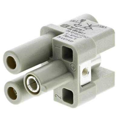 HARTING Power Connector Housing Cable Screw 2 Way Female 40A 830V Han Q 09120022752