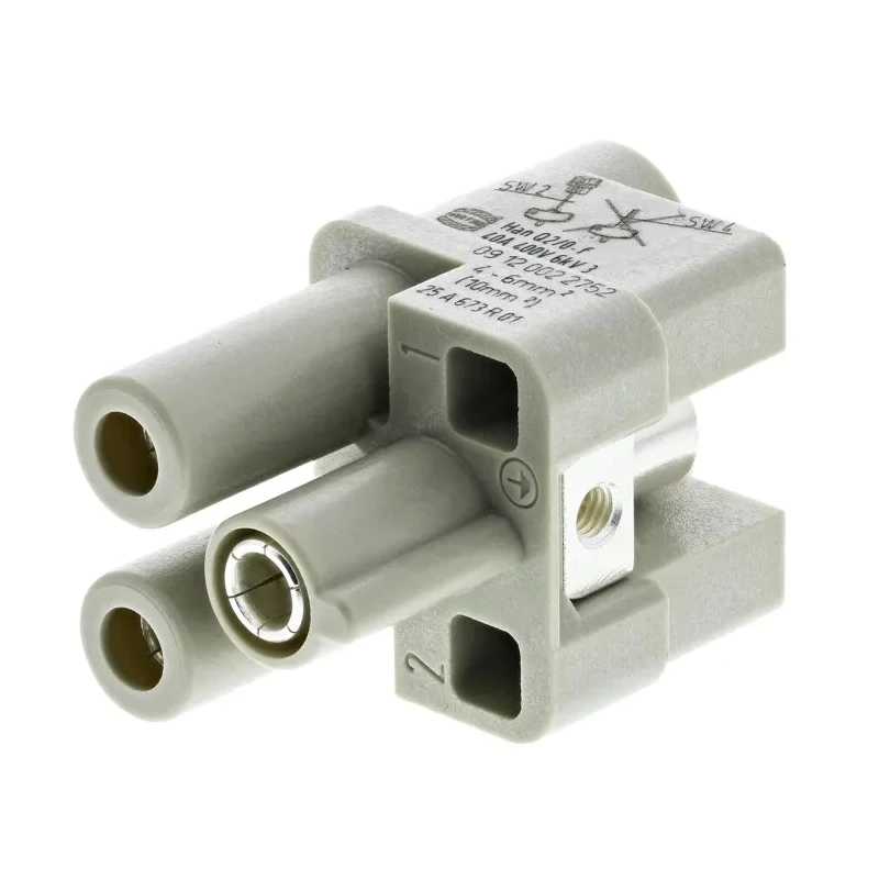 HARTING Power Connector Housing Cable Screw 2 Way Female 40A 830V Han Q 09120022752