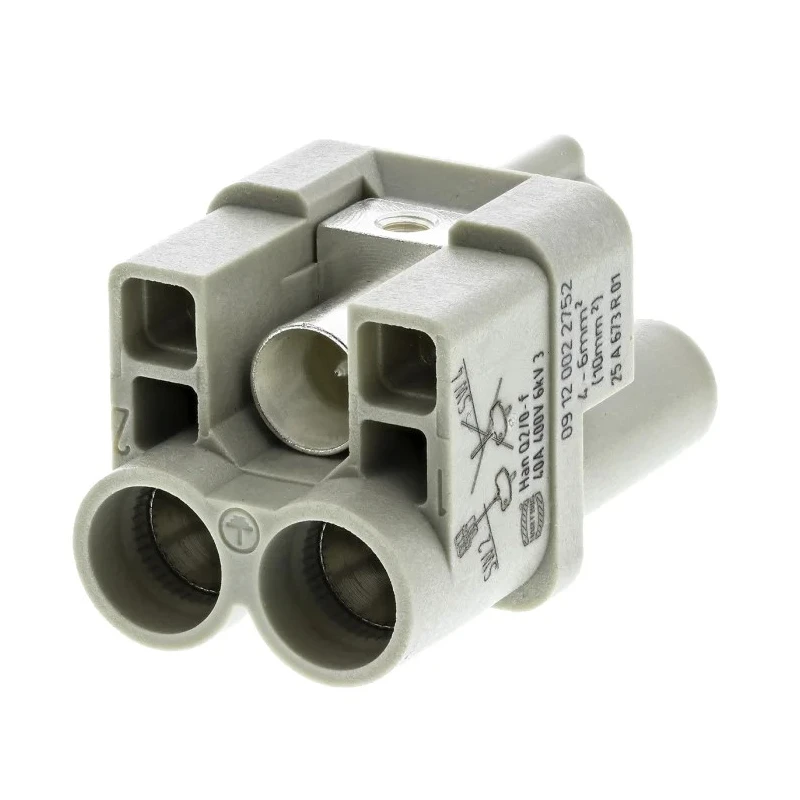 HARTING Power Connector Housing Cable Screw 2 Way Female 40A 830V Han Q 09120022752