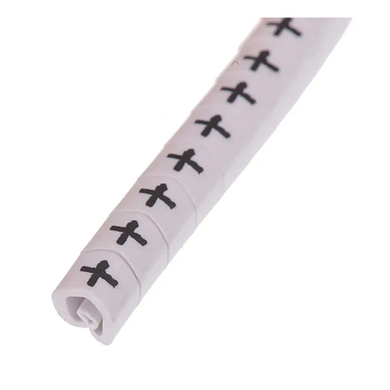 HellermannTyton Helagrip Slide-On Pre-Printed Cable Marker Black Legend + for 2-5 mm Cable Diameter HGDC2-5