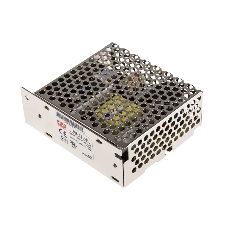 MEAN WELL Chassis Mount Switching Power Supply 48V DC, 38W, 800mA Output RS-35-48