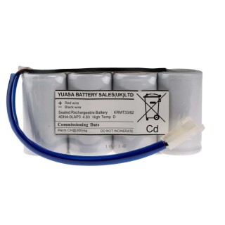 Yuasa 4.8 V NiCd Rechargeable Battery Pack 4500 mAh 4 Cells AMP Connector 4DH4-0LAP3