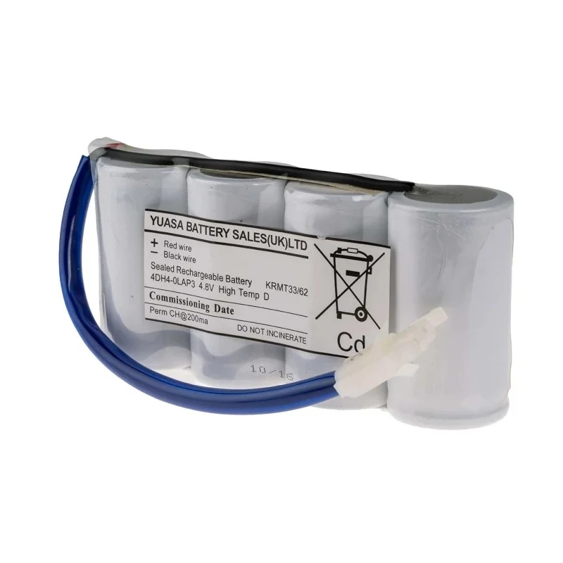 Yuasa 4.8 V NiCd Rechargeable Battery Pack 4500 mAh 4 Cells AMP Connector 4DH4-0LAP3