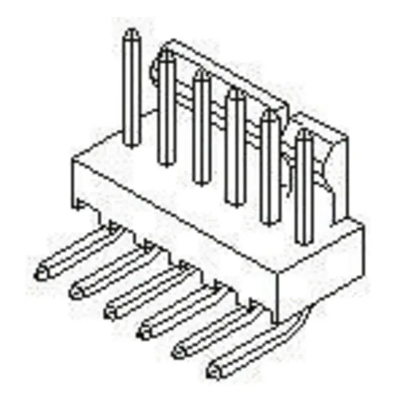 Molex KK 254 Series Right Angle Through Hole Pin Header 2 Contacts 2.54 mm Pitch 1 Row Unshrouded 22-12-2024