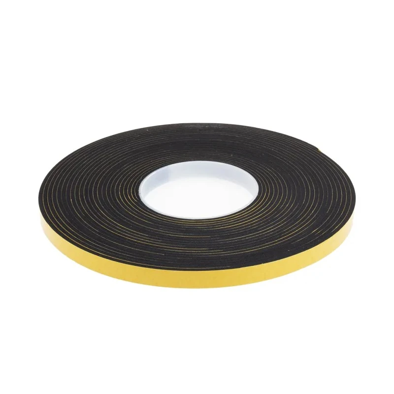 RS PRO Black EPDM Foam Tape, 12mm Width x 10m Length, 3mm Thickness, Single Sided Rubber Adhesive 567-963