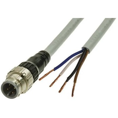 Omron Male 4 Way Straight to Unterminated Sensor Actuator Cable 3 m XS5H-D421-A80-F