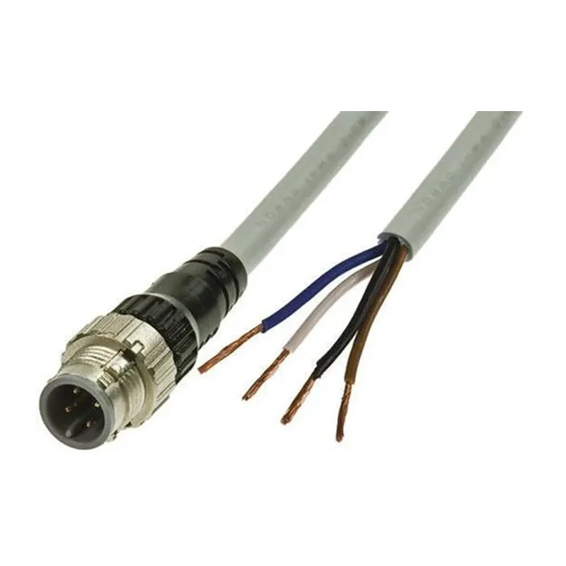 Omron Male 4 Way Straight to Unterminated Sensor Actuator Cable 3 m XS5H-D421-A80-F