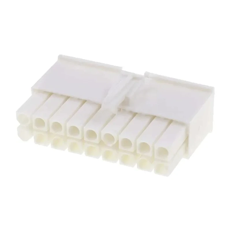 TE Connectivity Mini-Universal MATE-N-LOK Male Connector Housing 4.14 mm Pitch 18 Way 2 Row Straight 770584-1