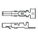 TE Connectivity Commercial MATE-N-LOK Series Female Crimp Terminal, 24 AWG Min Crimp, 18 AWG Max, Tin Plating, 10A 60617-4