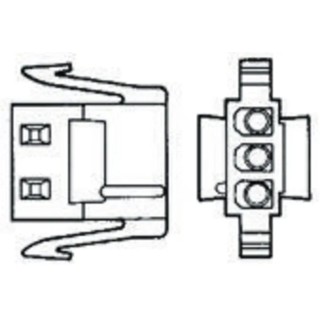 TE Connectivity Commercial MATE-N-LOK Male Connector Housing 5.08 mm Pitch 4 Way 1 Row Straight 1-480425-0