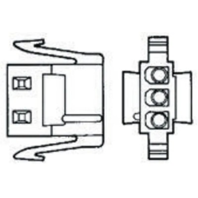 TE Connectivity Commercial MATE-N-LOK Male Connector Housing 5.08 mm Pitch 4 Way 1 Row Straight 1-480425-0