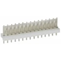 TE Connectivity MTA-100 Series Straight Through Hole Pin Header, 15 Contacts, 2.54 mm Pitch, 1 Row, Unshrouded 1-640454-5