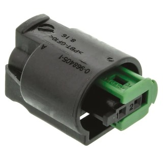 TE Connectivity Micro Quadlok System Automotive Connector Female Black Cable 2 Way Crimp Termination 1-967644-1