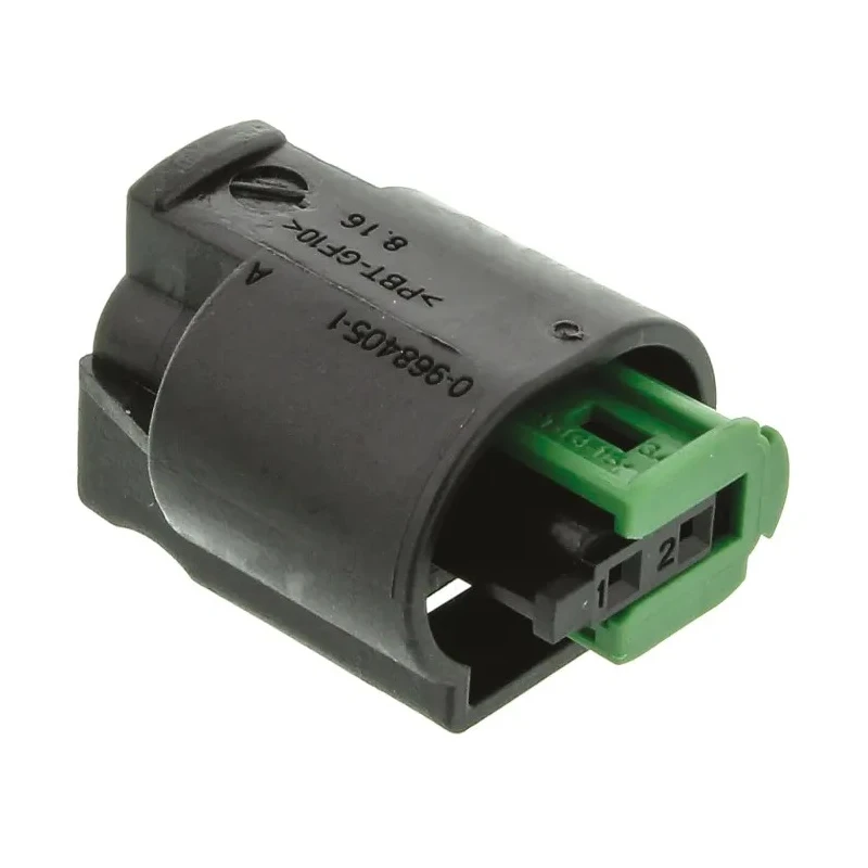 TE Connectivity Micro Quadlok System Automotive Connector Female Black Cable 2 Way Crimp Termination 1-967644-1