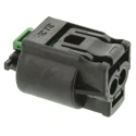 TE Connectivity Micro Quadlok System Automotive Connector Female Black Cable 2 Way Crimp Termination 1-967644-1