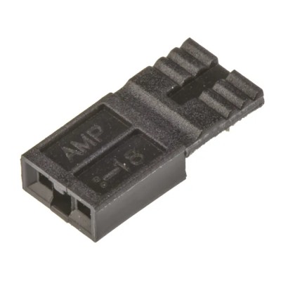 TE Connectivity AMPMODU NOVO Shunt Straight Female Black Handle 2 Way 1 Row 2.54 mm Pitch 881545-1