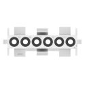 TE Connectivity Universal MATE-N-LOK Female Connector Housing 6.35 mm Pitch 6 Way 1 Row Straight 926307-3
