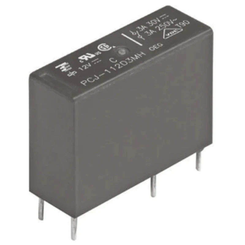 TE Connectivity PCB Power Relay 12V DC Coil 5A Switching Current SPST PCJ-112D3M-WG,000M