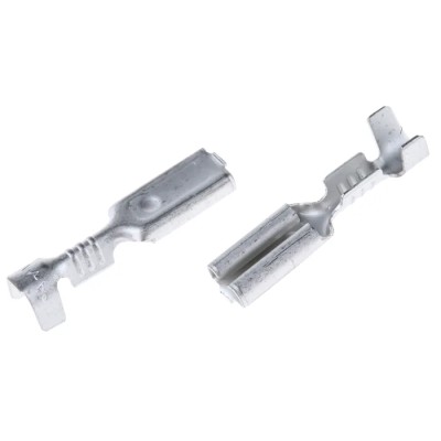 TE Connectivity FASTON .110 Silver Uninsulated Female Spade Connector Crimp 2.79 mm Tab Size 24 AWG to 20 AWG 150205-2