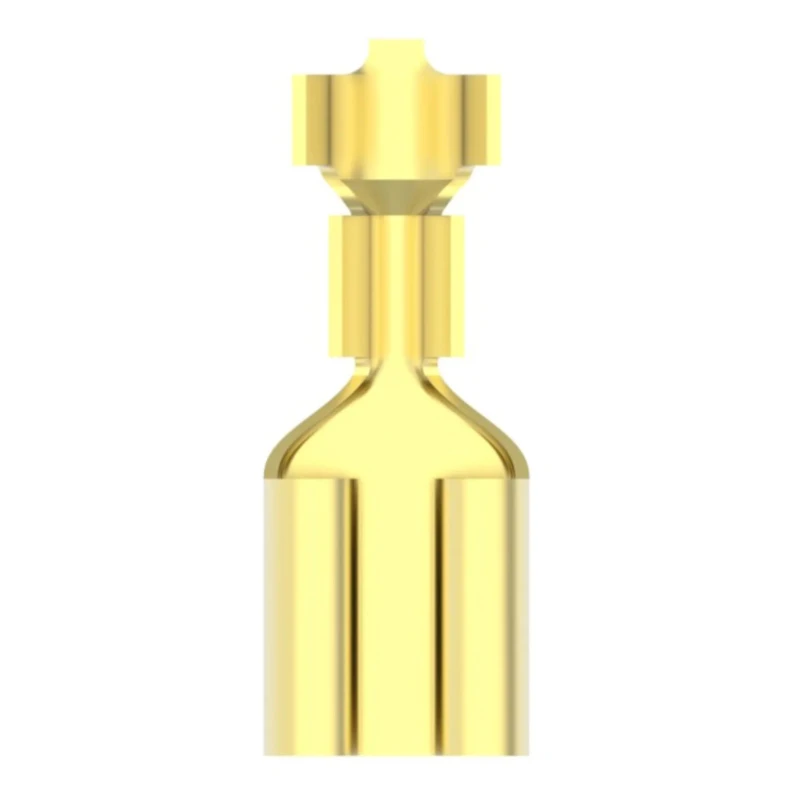 TE Connectivity FASTIN-FASTON .250 Yellow Uninsulated Female Spade Connector Crimp 6.35 x 0.81 mm Tab Size 42282-1