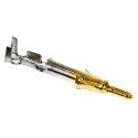 TE Connectivity Mini-Universal MATE-N-LOK Series Male Crimp Terminal 7A Current Gold Plating Brass Contact 170359-3