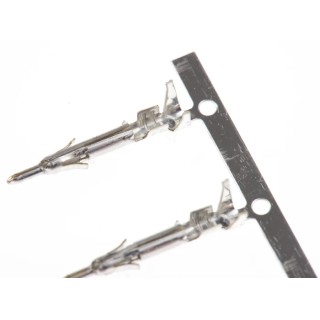 TE Connectivity Mini-Universal MATE-N-LOK Series Male Crimp Terminal 7A Current 22-18 AWG Brass Tin Plating 170360-1