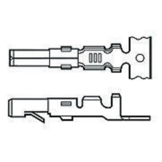 TE Connectivity Commercial MATE-N-LOK Series Female Crimp Terminal 15A 17 AWG Min, 13 AWG Max 163302-6