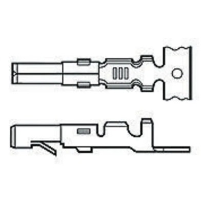 TE Connectivity Commercial MATE-N-LOK Series Female Crimp Terminal 15A 17 AWG Min, 13 AWG Max 163302-6