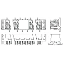 TE Connectivity Micro-MaTch Series Straight Surface PCB Socket, 14-Contact, 2 Row, 2.54 mm Pitch Solder 8-338069-4