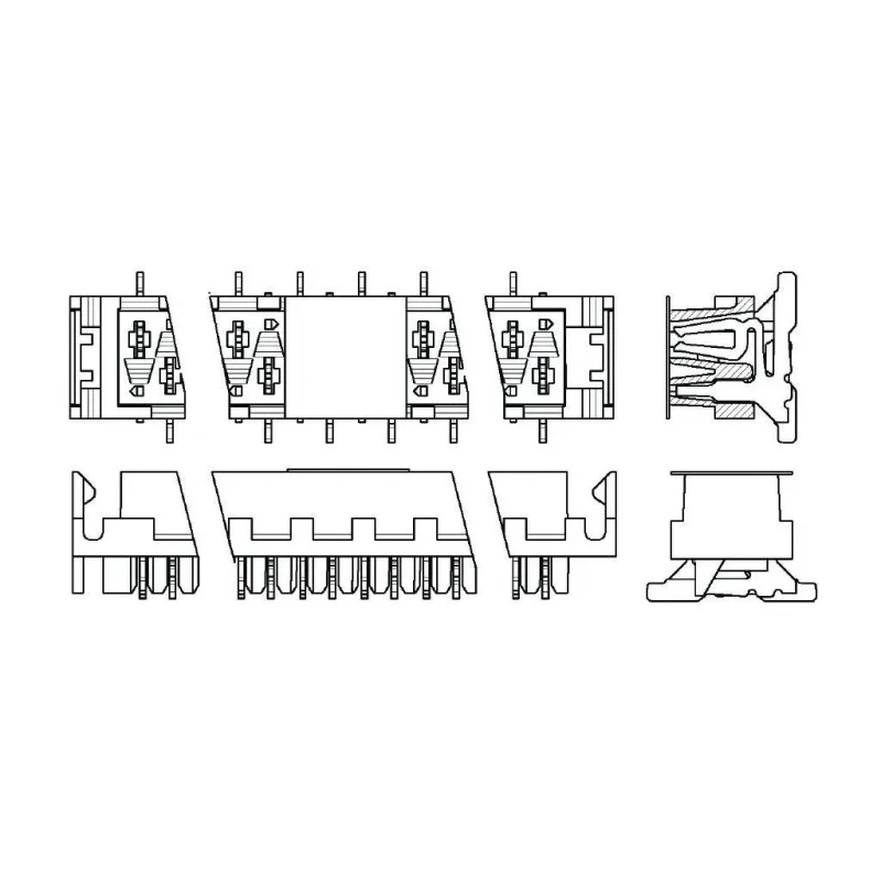 TE Connectivity Micro-MaTch Series Straight Surface PCB Socket, 14-Contact, 2 Row, 2.54 mm Pitch Solder 8-338069-4