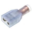 TE Connectivity PIDG FASTON .250 Blue Fully Insulated Female Spade Connector Crimp 6.35x0.81 mm Tab Size 17 AWG to 14 735159