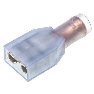 TE Connectivity PIDG FASTON .250 Blue Fully Insulated Female Spade Connector Crimp 6.35x0.81 mm Tab Size 17 AWG to 14 735159