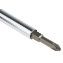 RS PRO Bit Holder Screwdriver, 3/16 in, 9/32 in, PH1, PH2 Tip, 185mm Overall 573-384