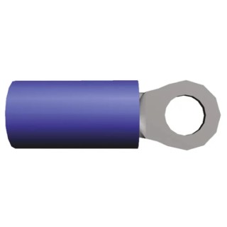 TE Connectivity PLASTI-GRIP Insulated Ring Terminal M5 Stud Size 16 AWG 14 AWG Wire Size Blue 342144-1