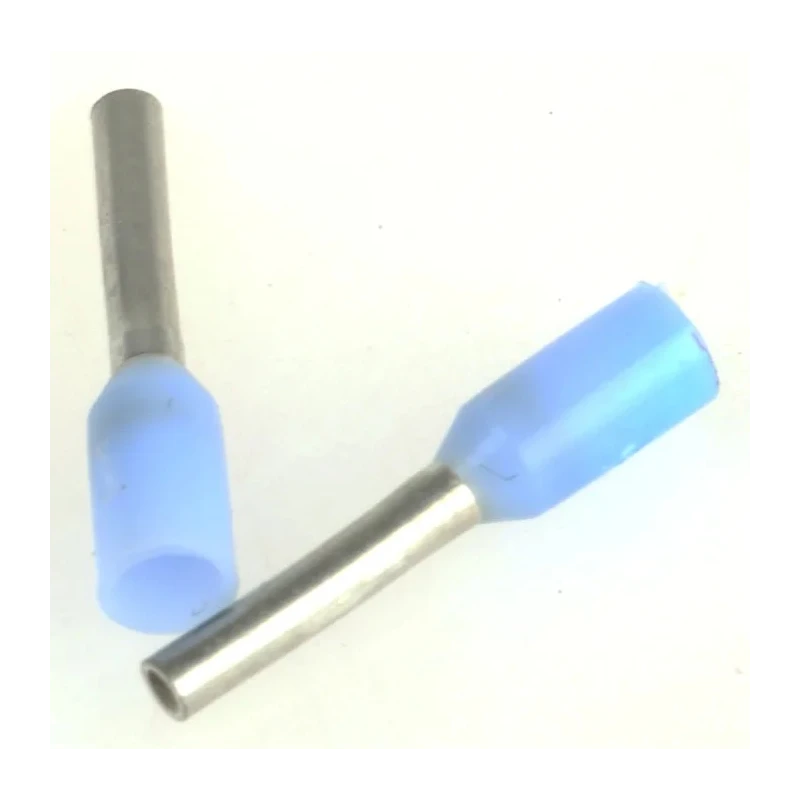 TE Connectivity Insulated Crimp Bootlace Ferrule 0.75 mm Pin Diameter 6 mm Pin Length, Light Blue, 23 AWG 966066-1