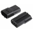 TE Connectivity Econoseal J Mk II Automotive Connector Female Black Cable 3 Way Crimp Termination 174359-2