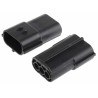 TE Connectivity Econoseal J Mk II Automotive Connector Female Black Cable 3 Way Crimp Termination 174359-2