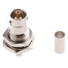 TE Connectivity BNC Series Panel Mount Female Coaxial Connector 50 Ω, Straight Body Crimp 1-1337433-0