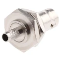 TE Connectivity BNC Series Panel Mount Female Coaxial Connector 50 Ω, Straight Body Crimp 1-1337433-0