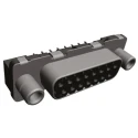 TE Connectivity AMPLIMITE HDP-20 15 Way Straight 2.74 mm Pitch Through Hole D-Sub Connector with 4 to 40 UNC 3-338314-2