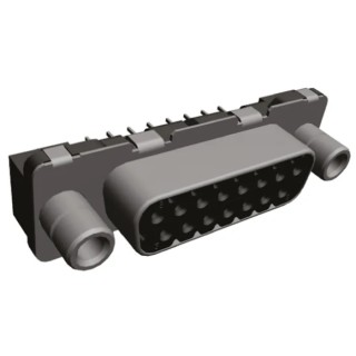 TE Connectivity AMPLIMITE HDP-20 15 Way Straight 2.74 mm Pitch Through Hole D-Sub Connector with 4 to 40 UNC 3-338314-2