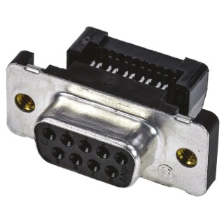TE Connectivity Amplimite HDF-20 9 Way Right Angle 2.76 mm Pitch Cable D-Sub Connector Female 1658610-4