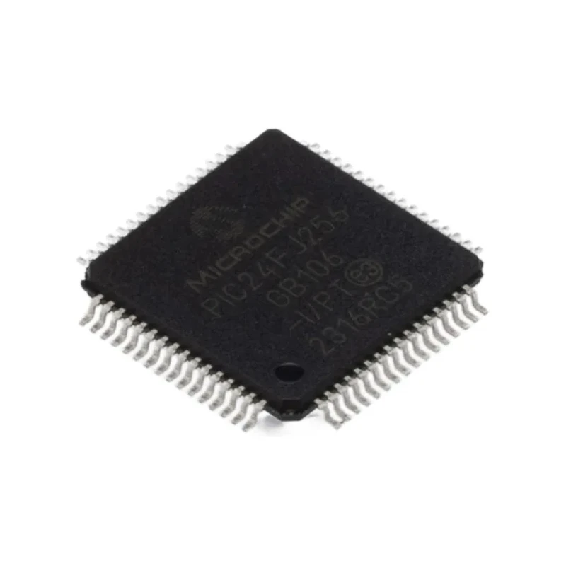 Microchip PIC24FJ256GB106-I/PT 16-bit PIC Microcontroller 32 MHz 256kB FLASH 64-Pin TQFP
