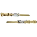 TE Connectivity Male Solder Circular Connector Contact, Contact Size 16, Wire Size 16AWG and 18AWG, 13A, 250V, Gold 66180-1