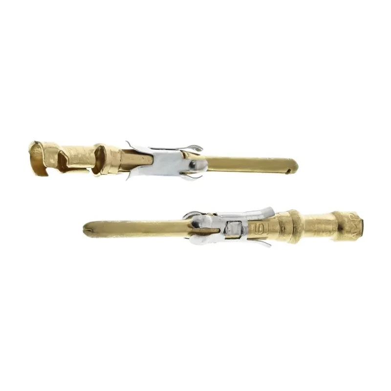 TE Connectivity Male Solder Circular Connector Contact, Contact Size 16, Wire Size 16AWG and 18AWG, 13A, 250V, Gold 66180-1