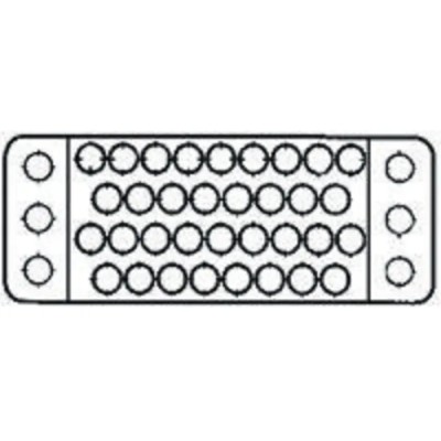 TE Connectivity M Female Connector Housing 3.81 mm Pitch 75 Way 6 Row Straight 201311-1