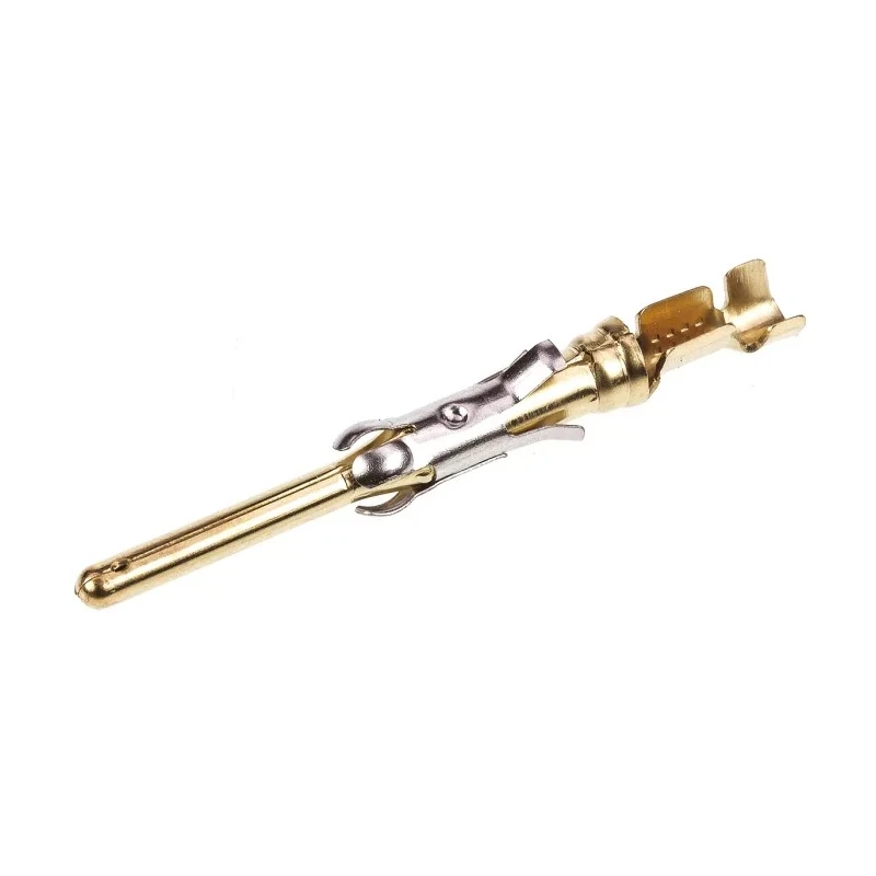 TE Connectivity Male Crimp Circular Connector Contact Contact Size 16 Wire Size 20, 24AWG 13A 250V Brass Gold over 163086-2
