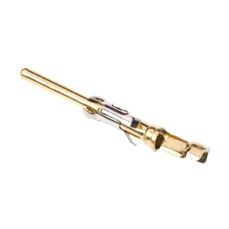 TE Connectivity Male Crimp Circular Connector Contact Contact Size 16 Wire Size 20, 24AWG 13A 250V Brass Gold over 163086-2