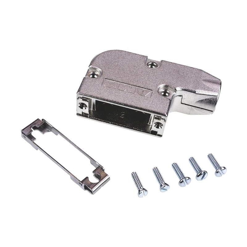 TE Connectivity AMPLIMITE Series Zinc Right Angle D-Sub Backshell 15 Way Strain Relief 5745652-2