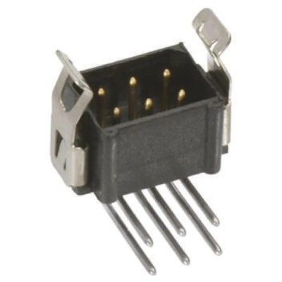 HARWIN Datamate L-Tek Series Right Angle Through Hole PCB Header 6 Contacts 2 mm Pitch 2 Row Shrouded M80-8510642